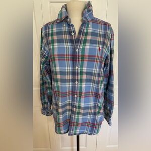 Ralph Lauren Plaid Double Layer Lined Long Sleeve Button Down Shirt Men